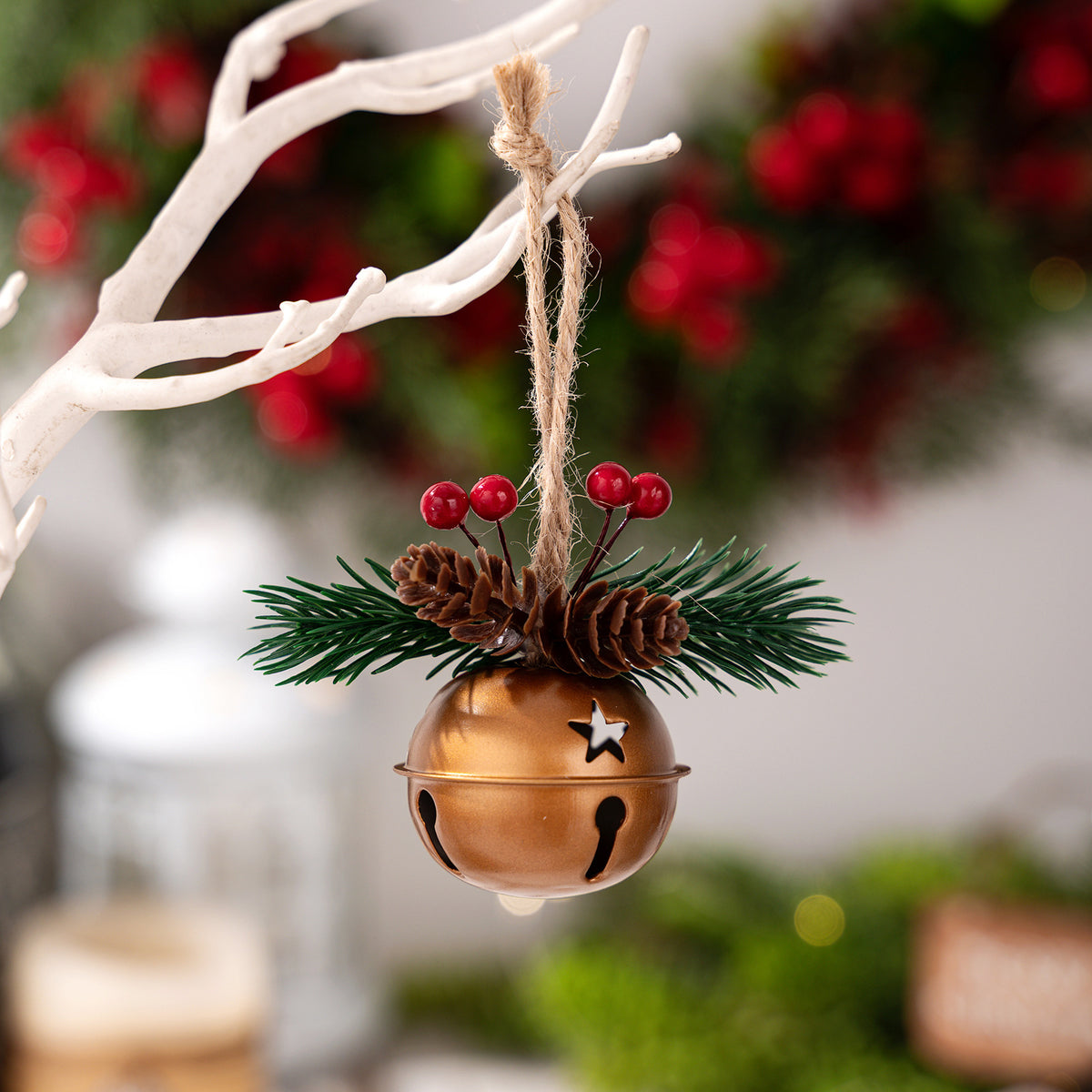 Christmas Bell Ornaments for Rustic Holiday Displays