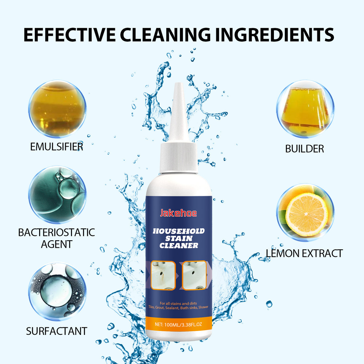 Household Stain Cleaner for Mold, Grout, Tile & Seals