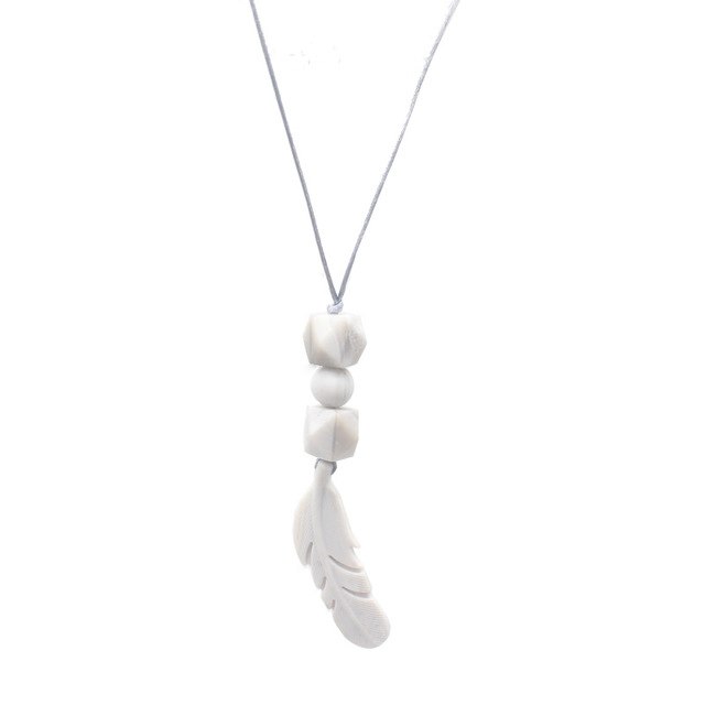 Silicone Teething Necklace for Moms | Soft Chewable