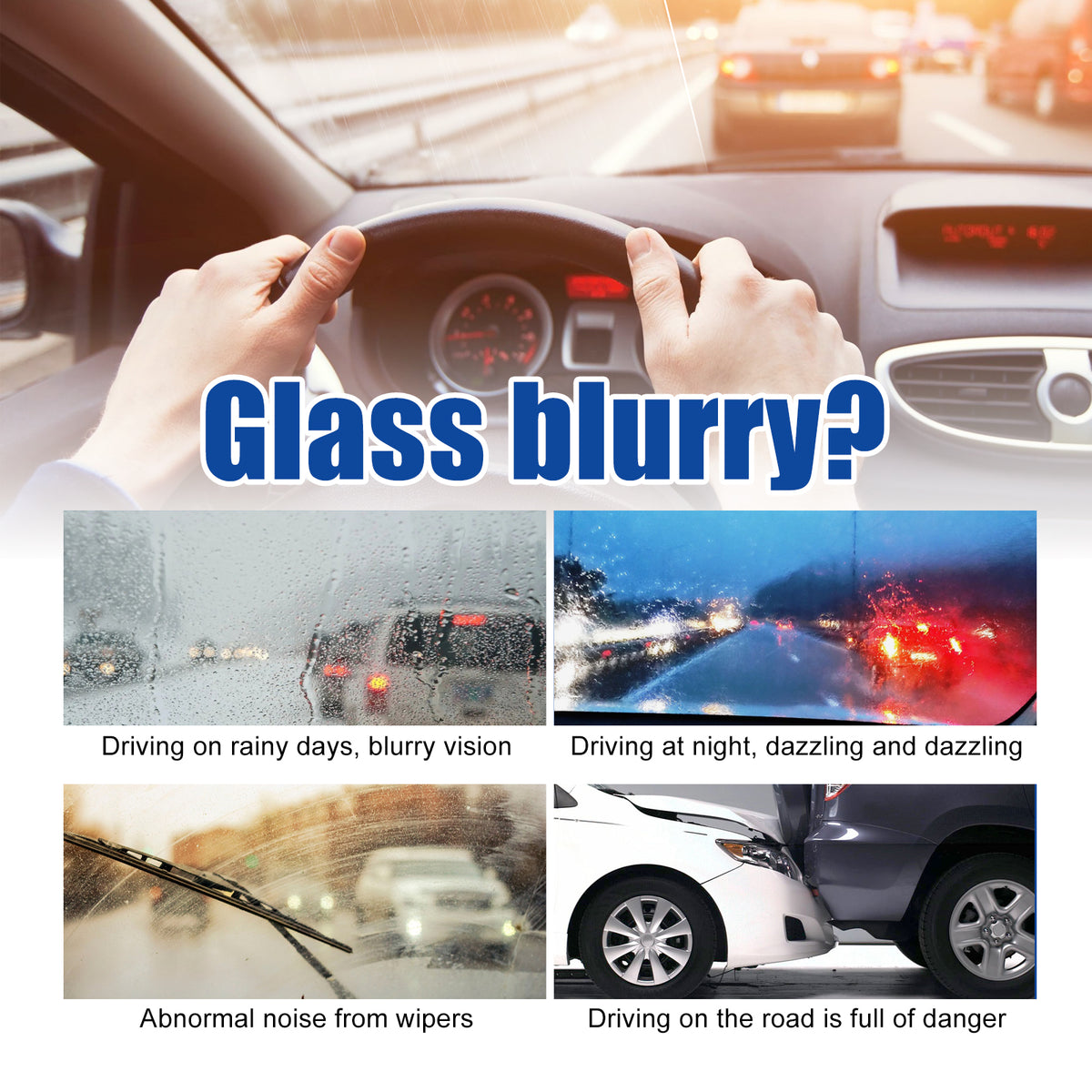Car Windshield Oil Film Cleaner for Clearer Glass View