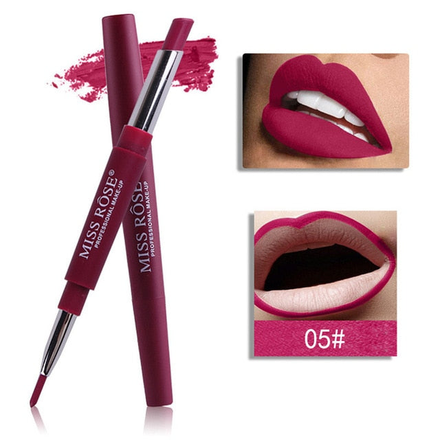 Miss Rose Double-Ended Lip Liner Pencil for Defined Lips