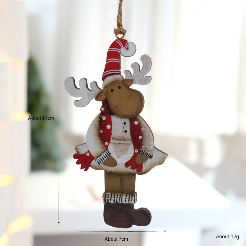 Vintage Wooden Deer Ornaments for Rustic Christmas