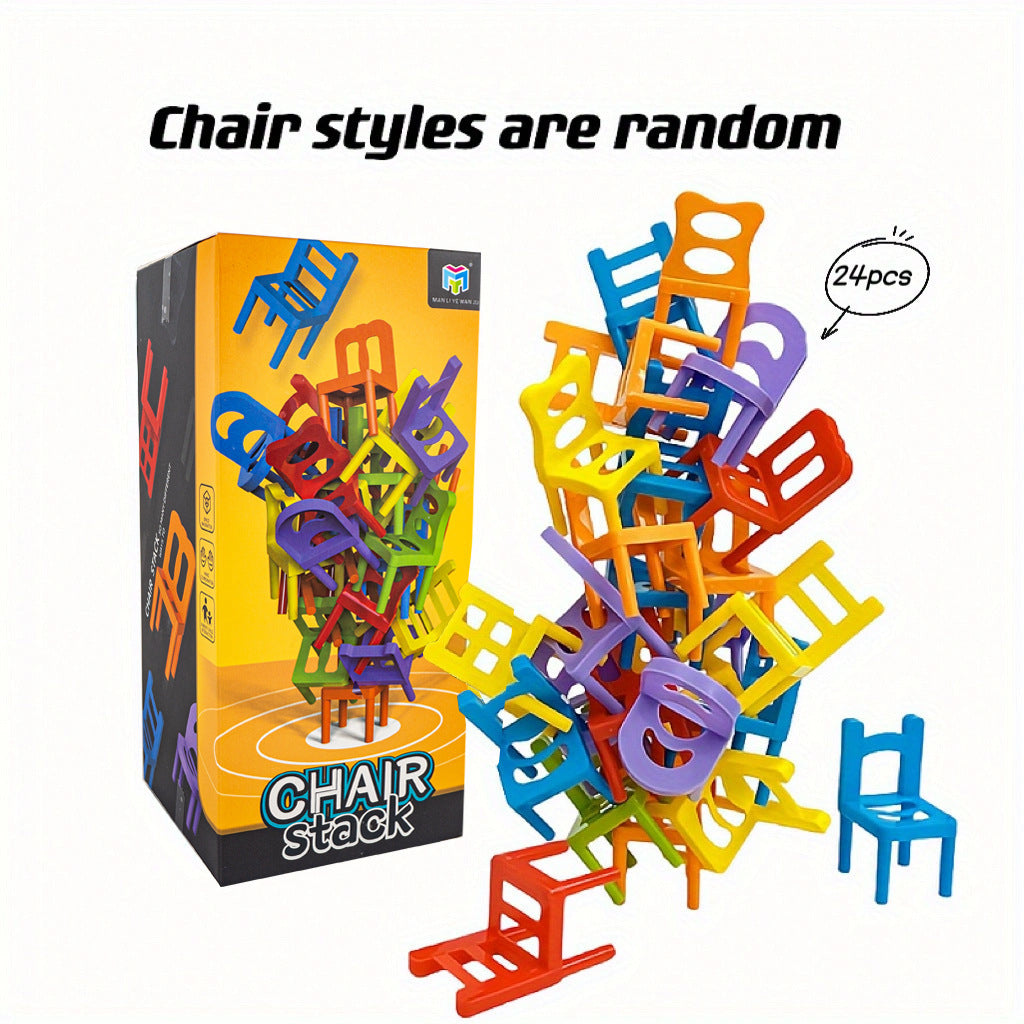 Stacking Chair Toy for Colorful Family Skill Play
