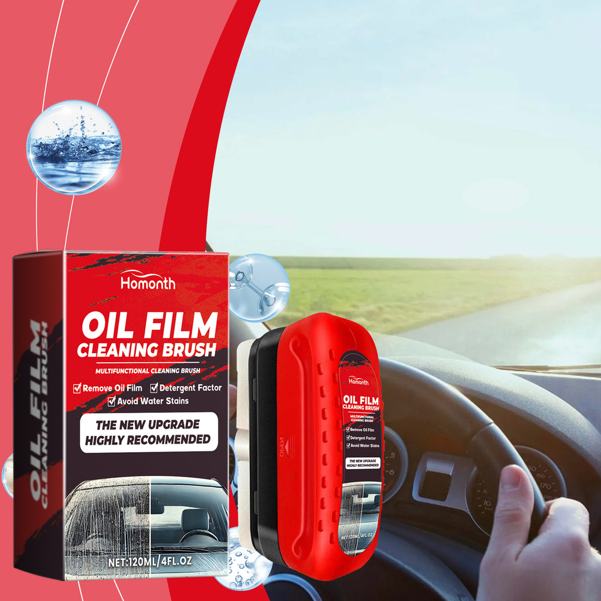 Windshield Oil Film Cleaner for Clearer Driving Vision