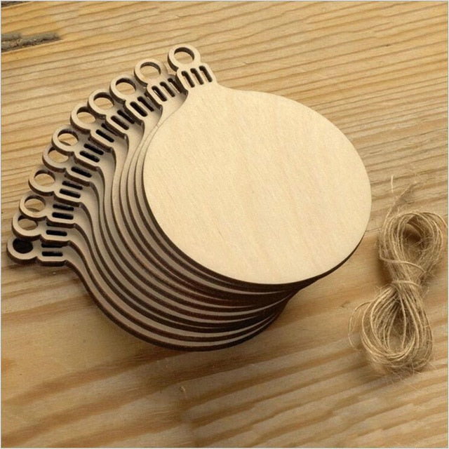 Wood Christmas Ornaments for Rustic Holiday Tree Decor