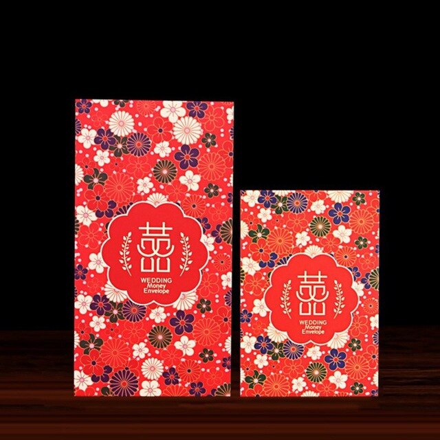 Red Brocade Gift Envelopes for Auspicious Giving