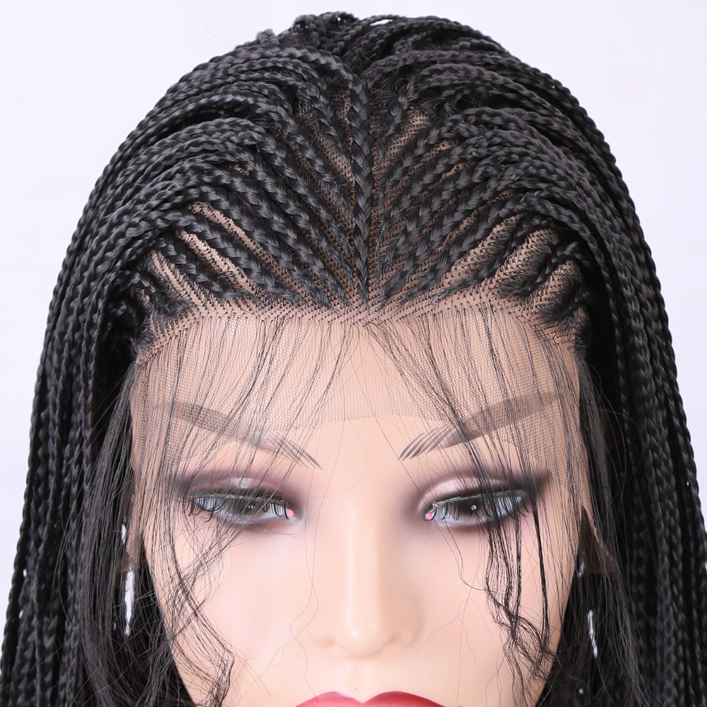 Long Box Braid Wig for Black Women, Instant Full Style