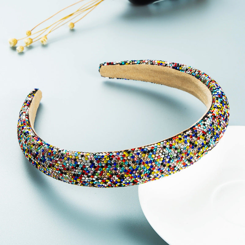 Wide Rhinestone Headband for Glamorous Statement Style