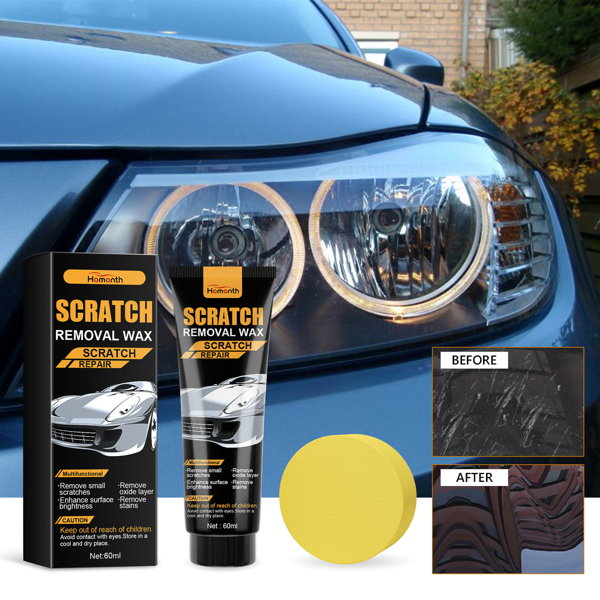 Car Scratch Repair Cream for Fine Paint Marks & Shine