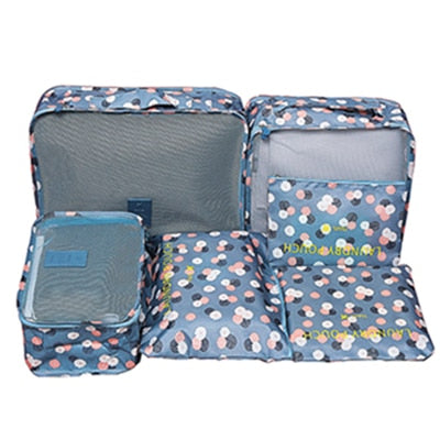 6-Piece Packing Cubes Set for Organized Travel Luggage