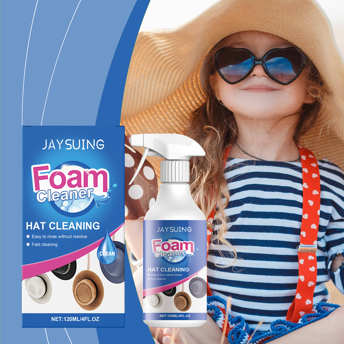 Hat Foam Cleaner for Quick, Gentle No-Wash Cleaning