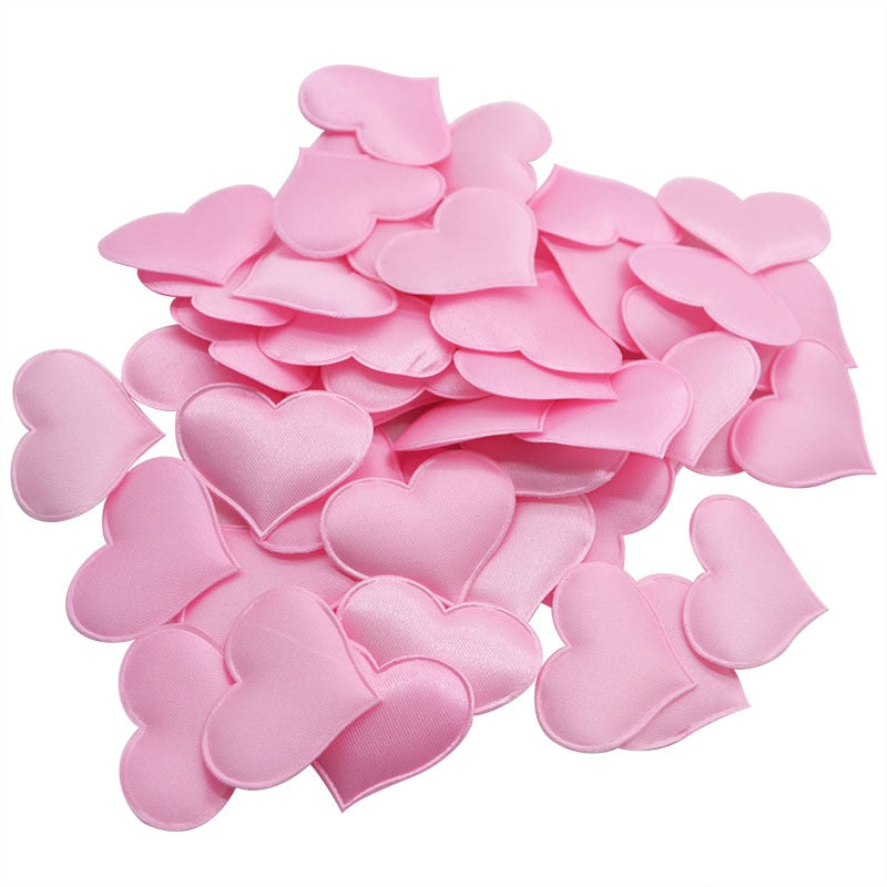 Satin Heart Petals Wedding Confetti, 50-Piece Decor