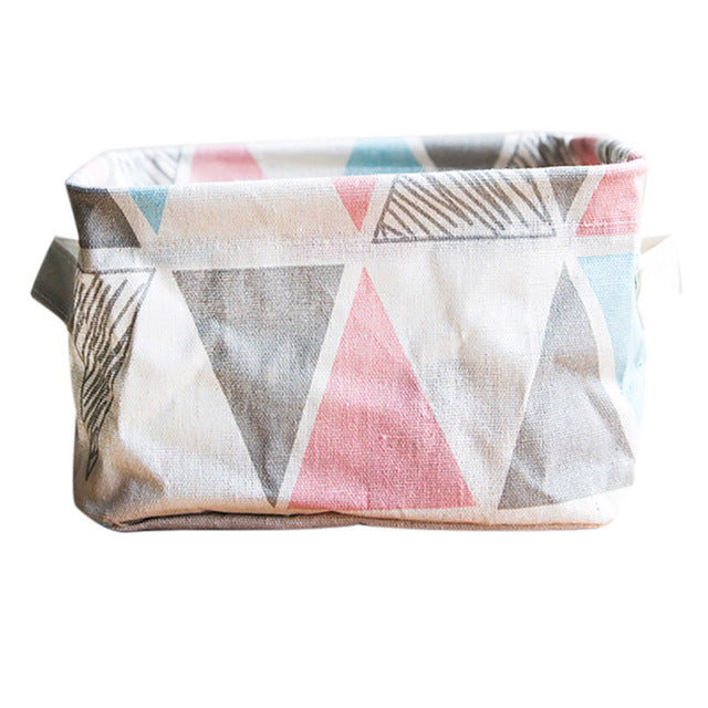 Foldable Fabric Storage Bin for Toys and Desktop Clutter