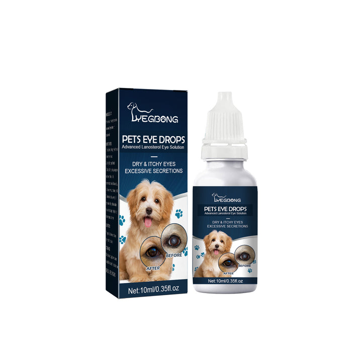 Pet Eye Drops for Dry, Itchy Eyes and Excess Tear Relief