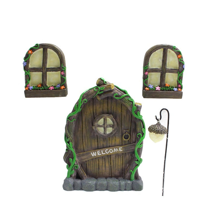 Glow-in-the-Dark Fairy Door for Trees and Garden Decor
