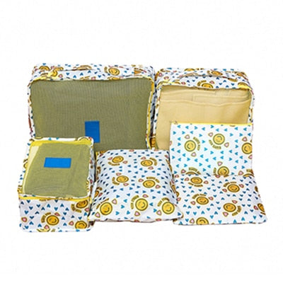 6-Piece Packing Cubes Set for Organized Travel Luggage
