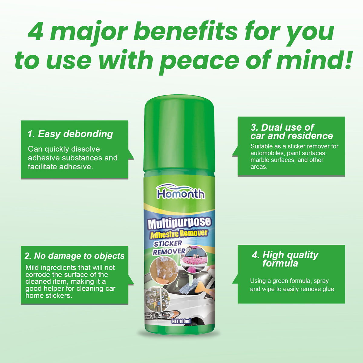Adhesive Remover with Scraper for Stubborn Sticker Residue