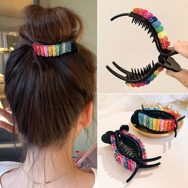 Rainbow Hair Claw Clip For Colorful Everyday Updos