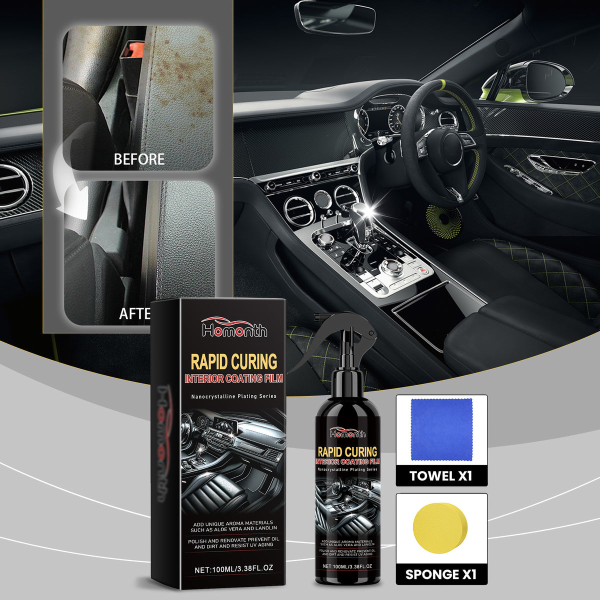 Automotive Interior Cleaner & Protective Coating Spray