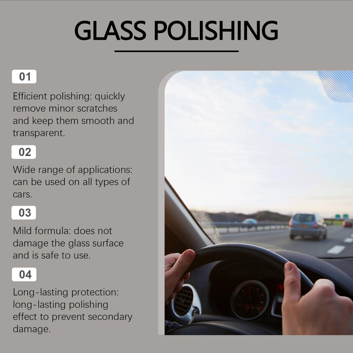 Cerium Oxide Glass Polish for Clearer Windshields