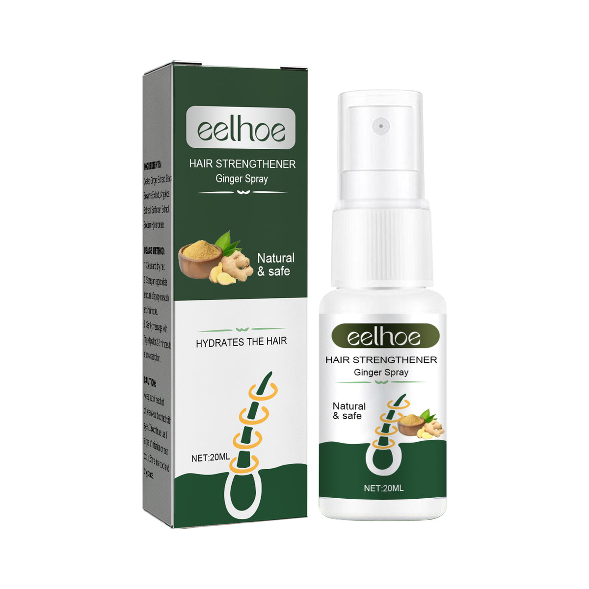 Ginger Hair Spray for Hydrated, Stronger-Looking Hair