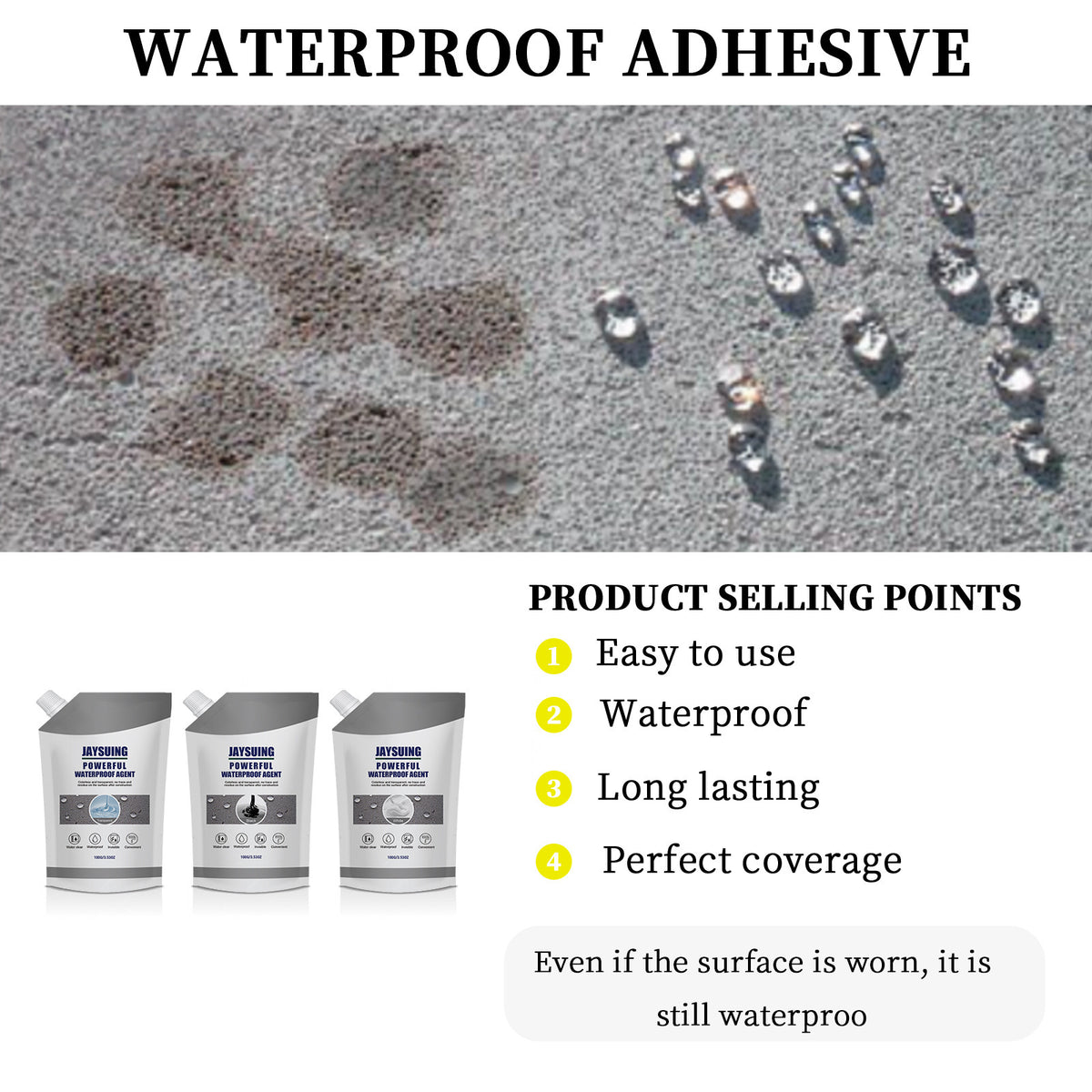 Waterproof Sealant for Roof, Wall & Tile Leak Repair