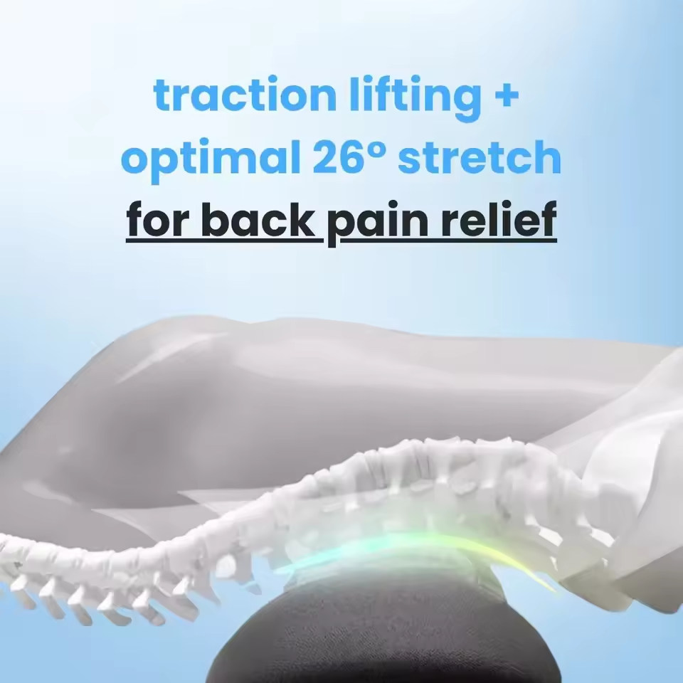 Lumbar Support Cushion with Traction, Vibration and Heat