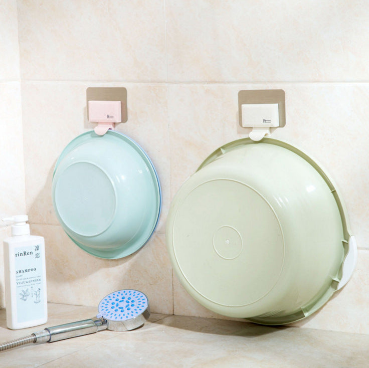 Drill-Free Wall Hook Rack for Bathroom Basins & Bowls