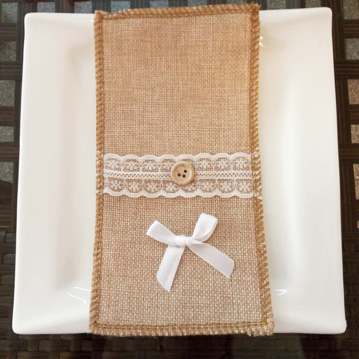 Christmas Cutlery Holder for Rustic Table Settings
