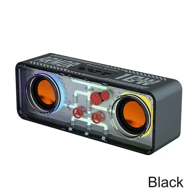 Portable Bluetooth Speaker with RGB Lights, Stereo Sound