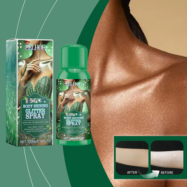 Body Glitter Spray for Instant Luminous Radiance