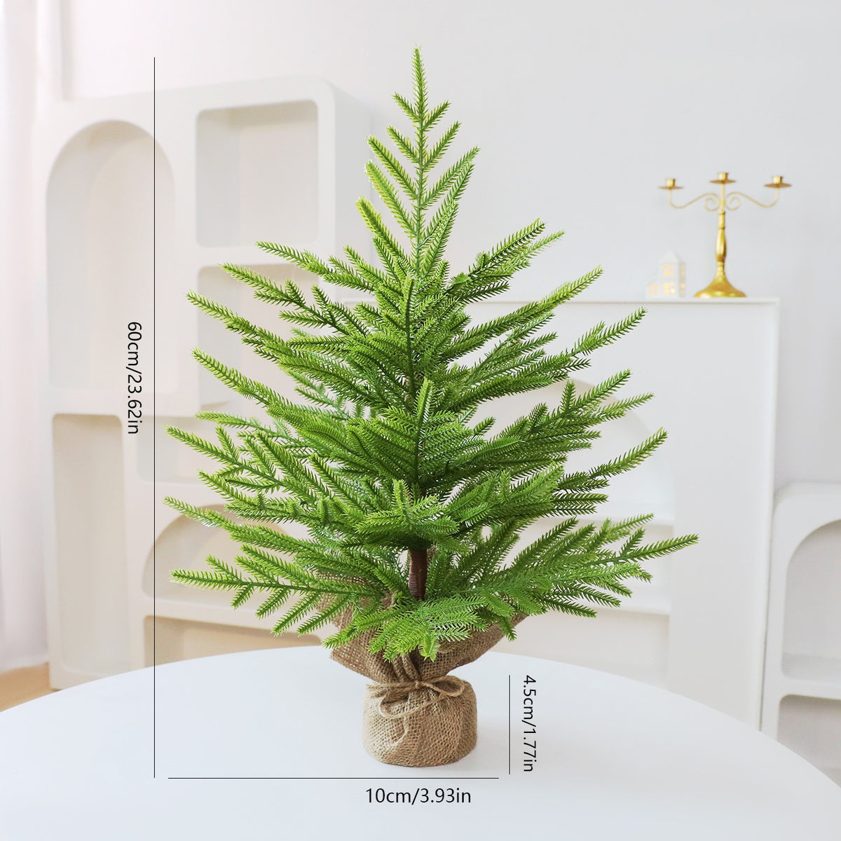 60cm PE Desktop Christmas Tree for Hotel & Retail Display