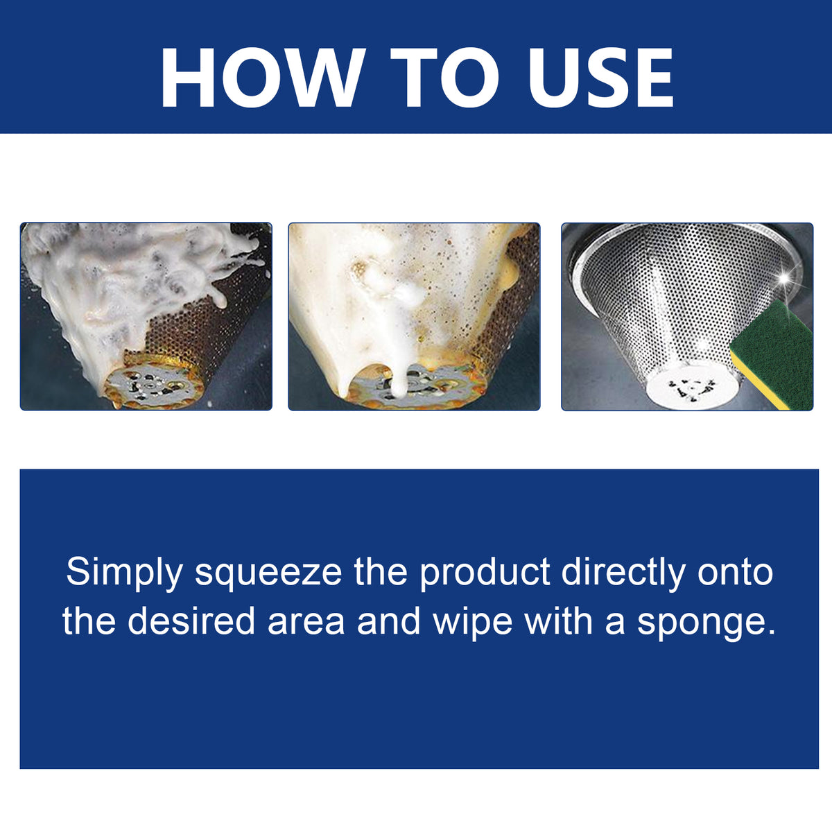 Kitchen Foam Cleaner for Stubborn Grease, Scale & Grime
