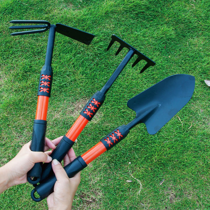 Garden Tool Set: Trowel, Shovel, Rake, Cultivator
