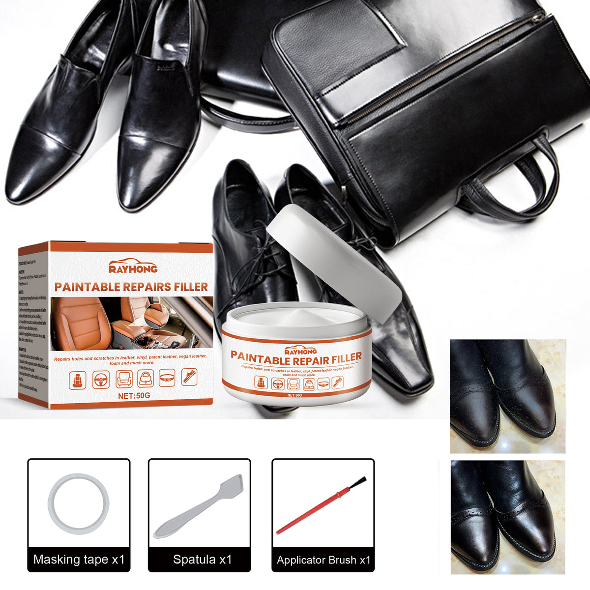 Leather Repair Cream for Scratches and Faded Color