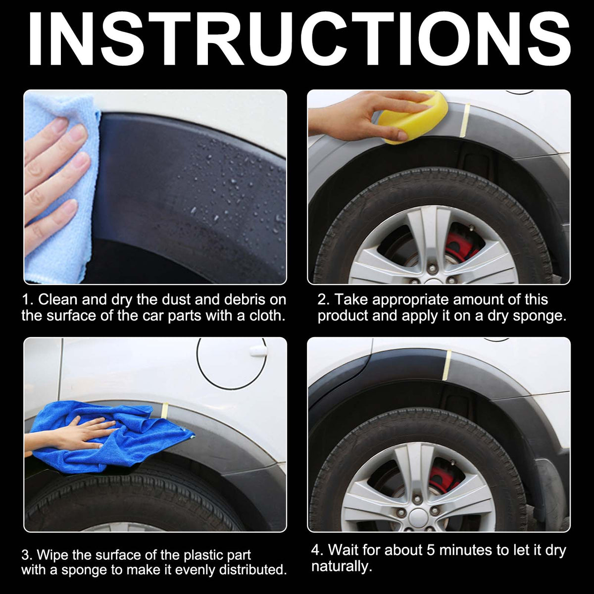 Automotive Plastic Restorer Wax for UV Protection