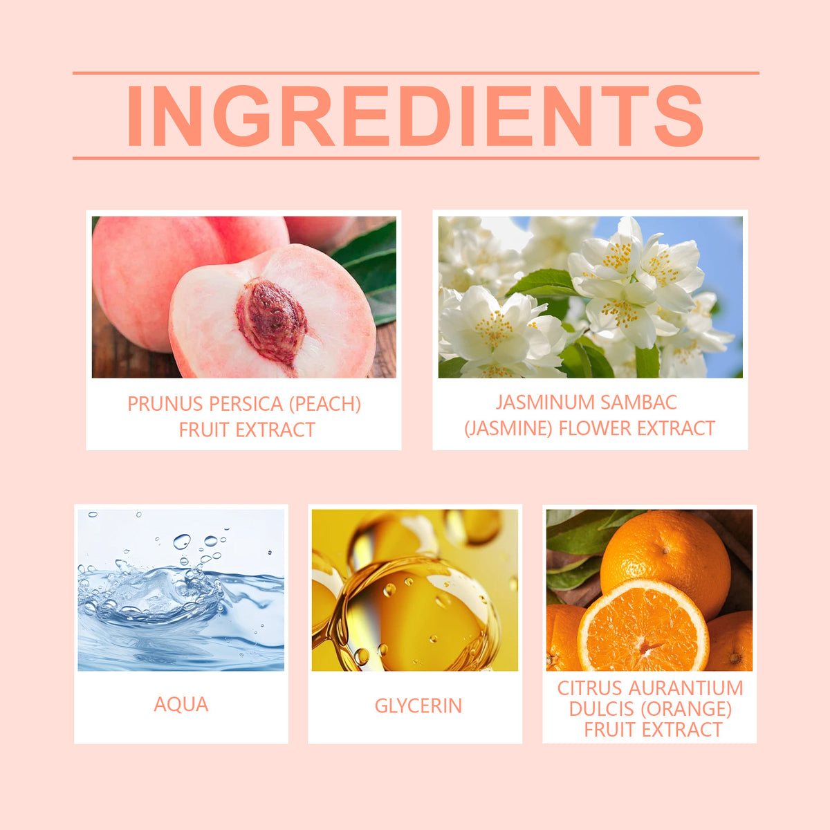 Peach Perfume Spray for Fresh Everyday Fragrance Wear