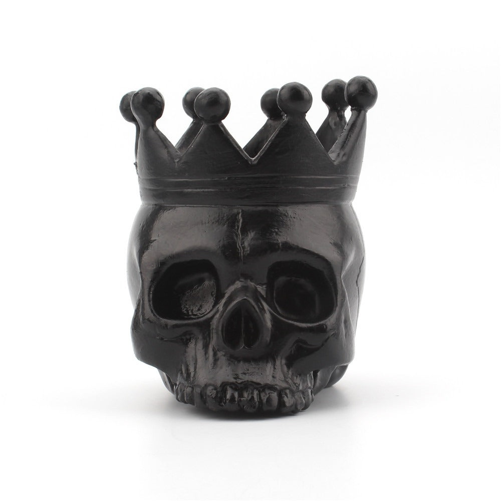 Gothic Skull Crown Candle Holder for Halloween Decor