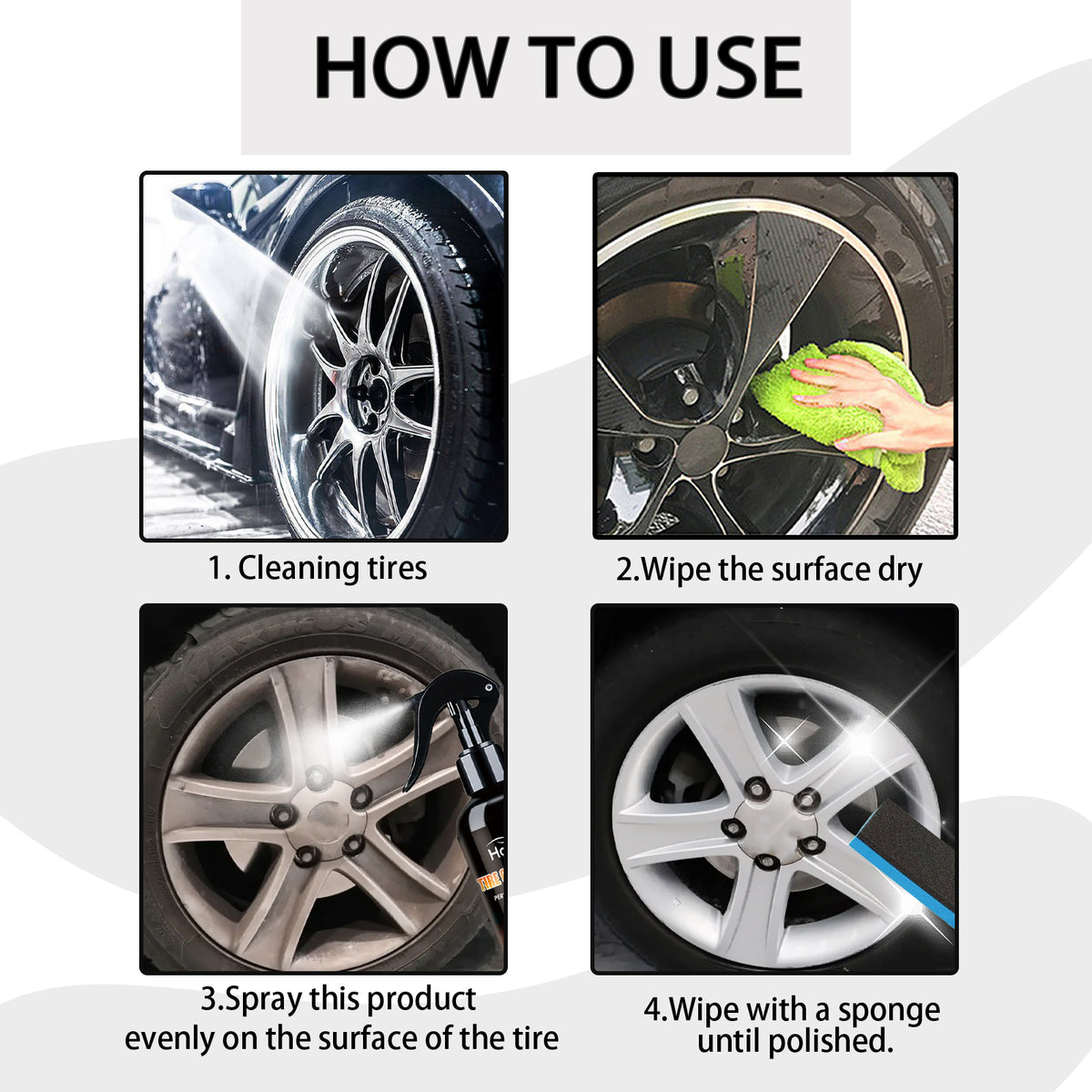 Tire Coating Agent for Persistent Black Tire Shine