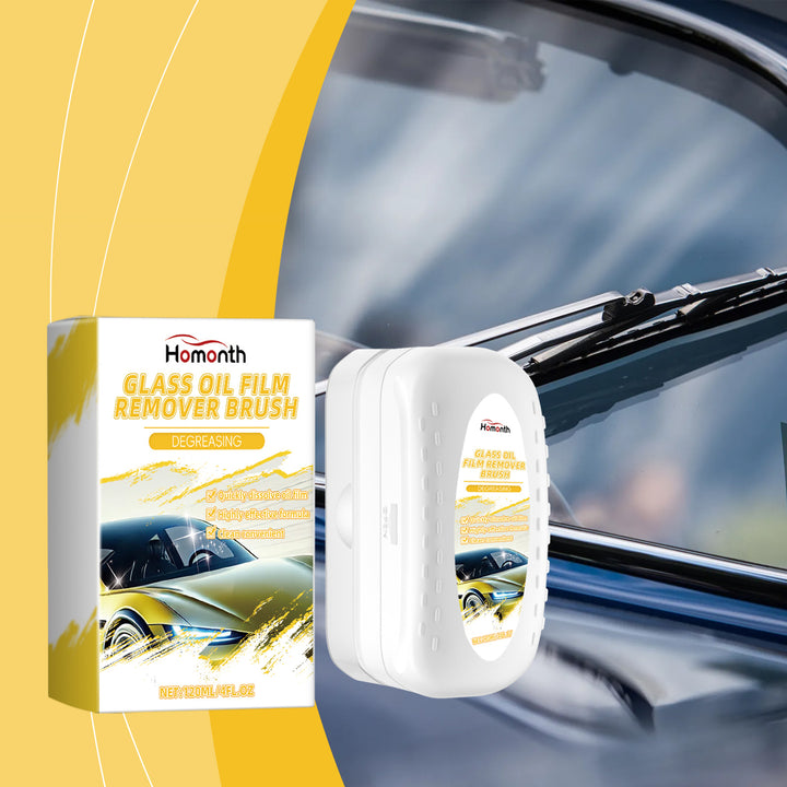 Car Glass Degreaser Brush for Clear, Trace-Free Windows