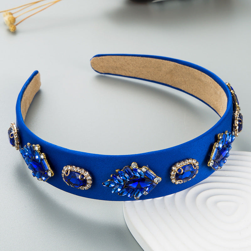 Baroque Rhinestone Headband — Retro Glam Hair Accessory