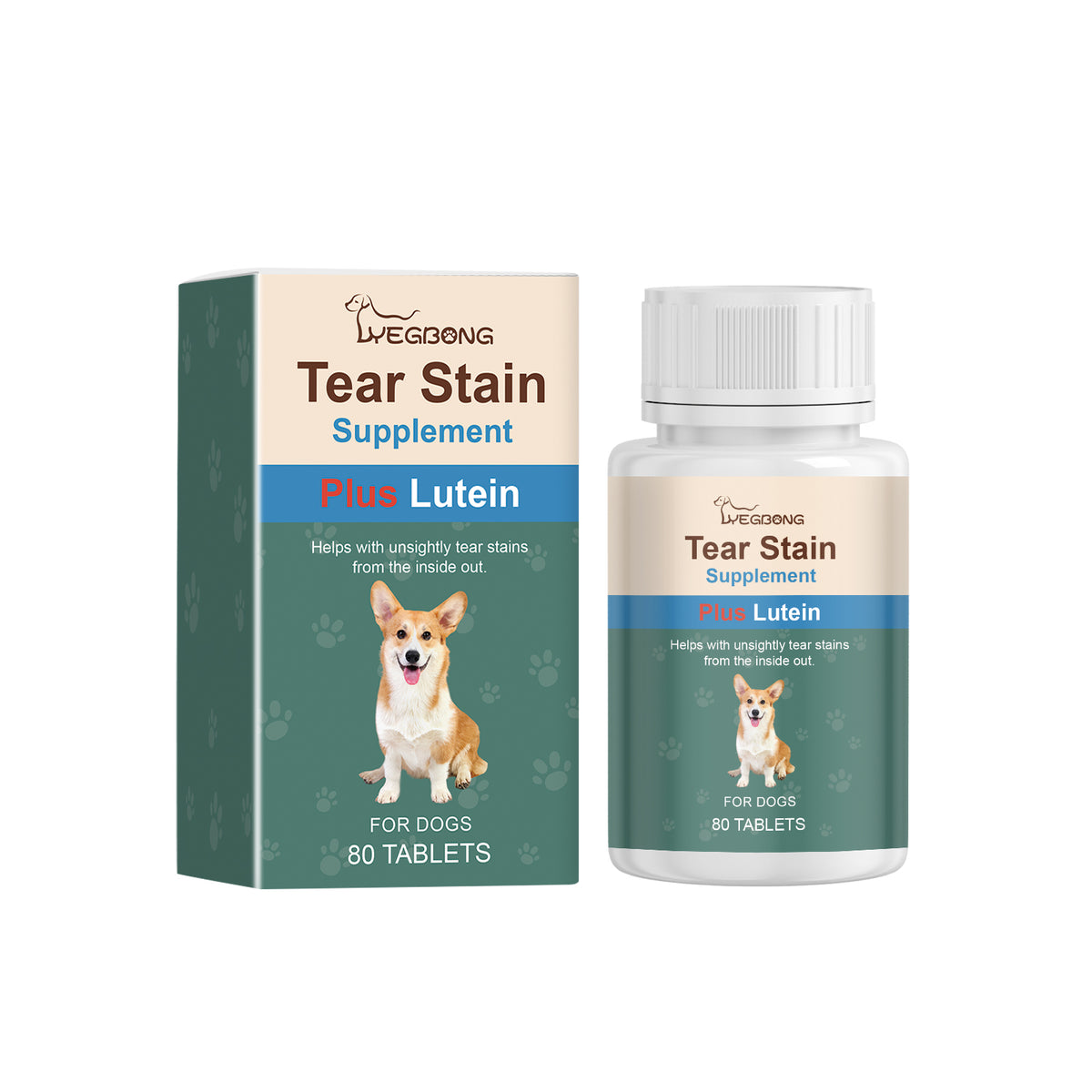 Dog Tear Stain Supplement for Brighter-Looking Eyes