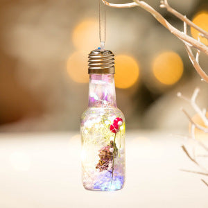 Wooden Christmas Ornaments with Glowing LED Noses