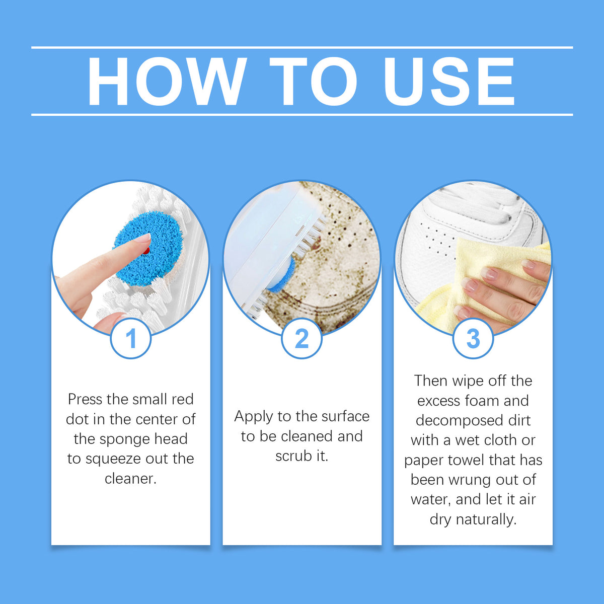Sneaker Cleaner Foam — Restore White Shoes, No Water