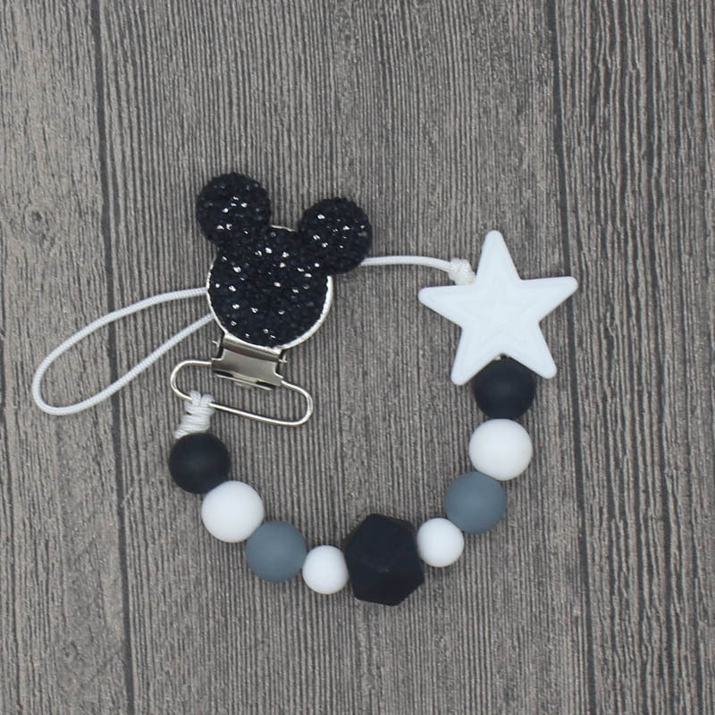 Silicone Beaded Pacifier Clip Chain for Babies