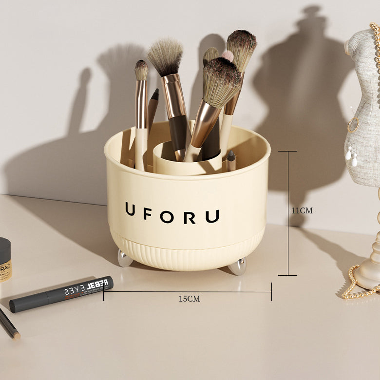 Rotating Makeup Brush Holder for Vanity Organization