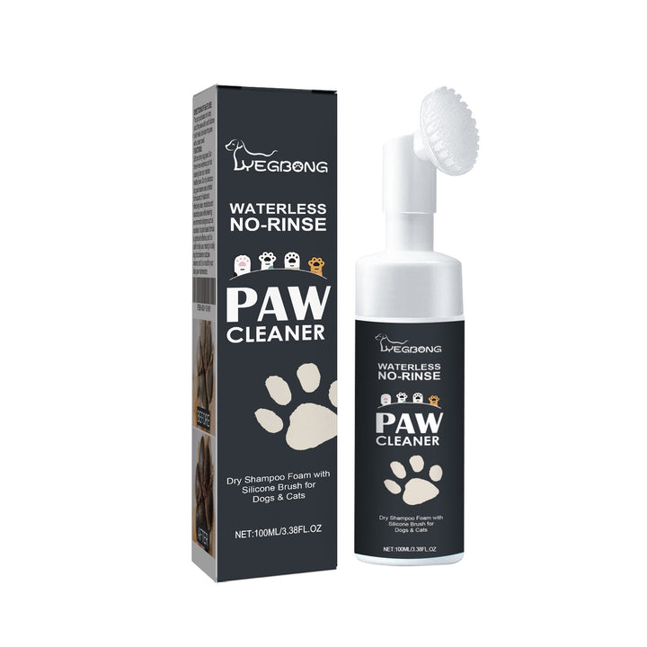 Pet Paw Cleaner Foam With Waterless Silicone Brush