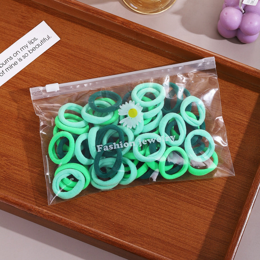 Children's Hair Loops: 50 Colorful 3cm Hair Ties