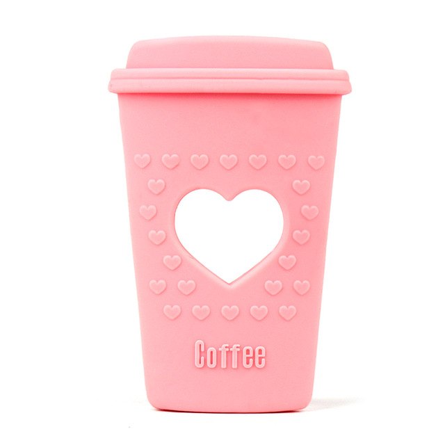 Silicone Coffee Cup Teether for Gentle Gum Relief