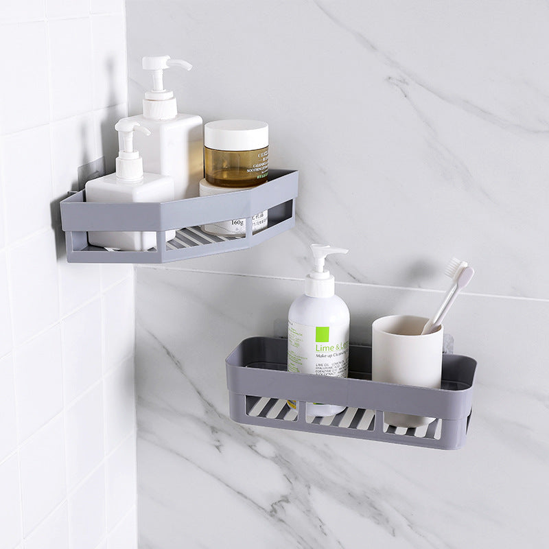 No Drill Corner Shower Caddy for Tile Bathroom Storage